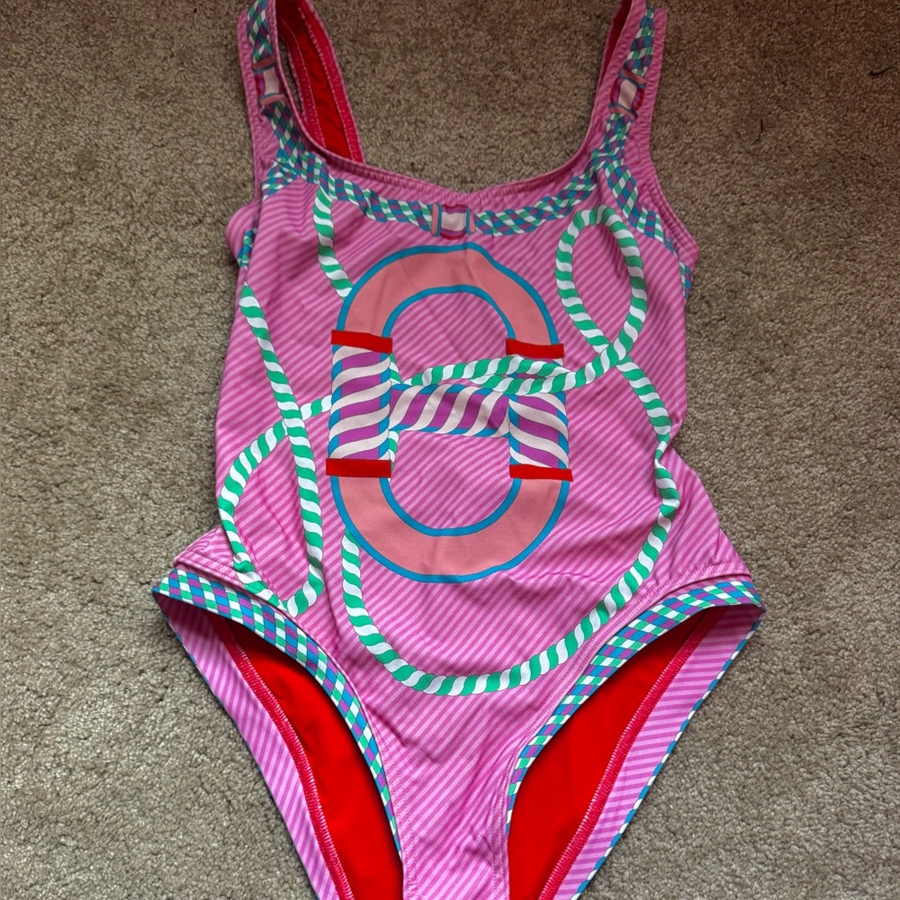 Hermes Pink and Red Swimsuit